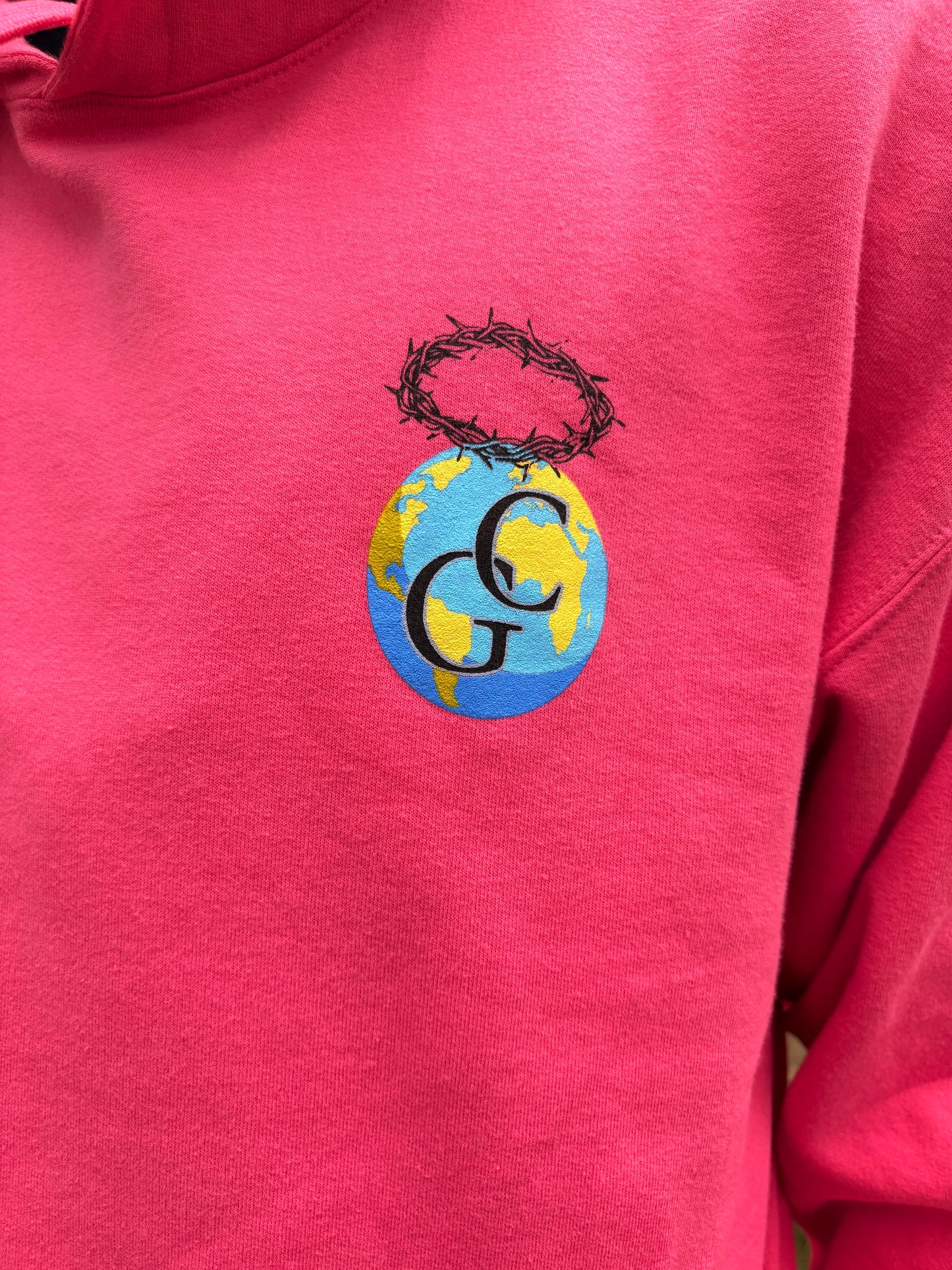 Globe of Christ Pink Hoodie