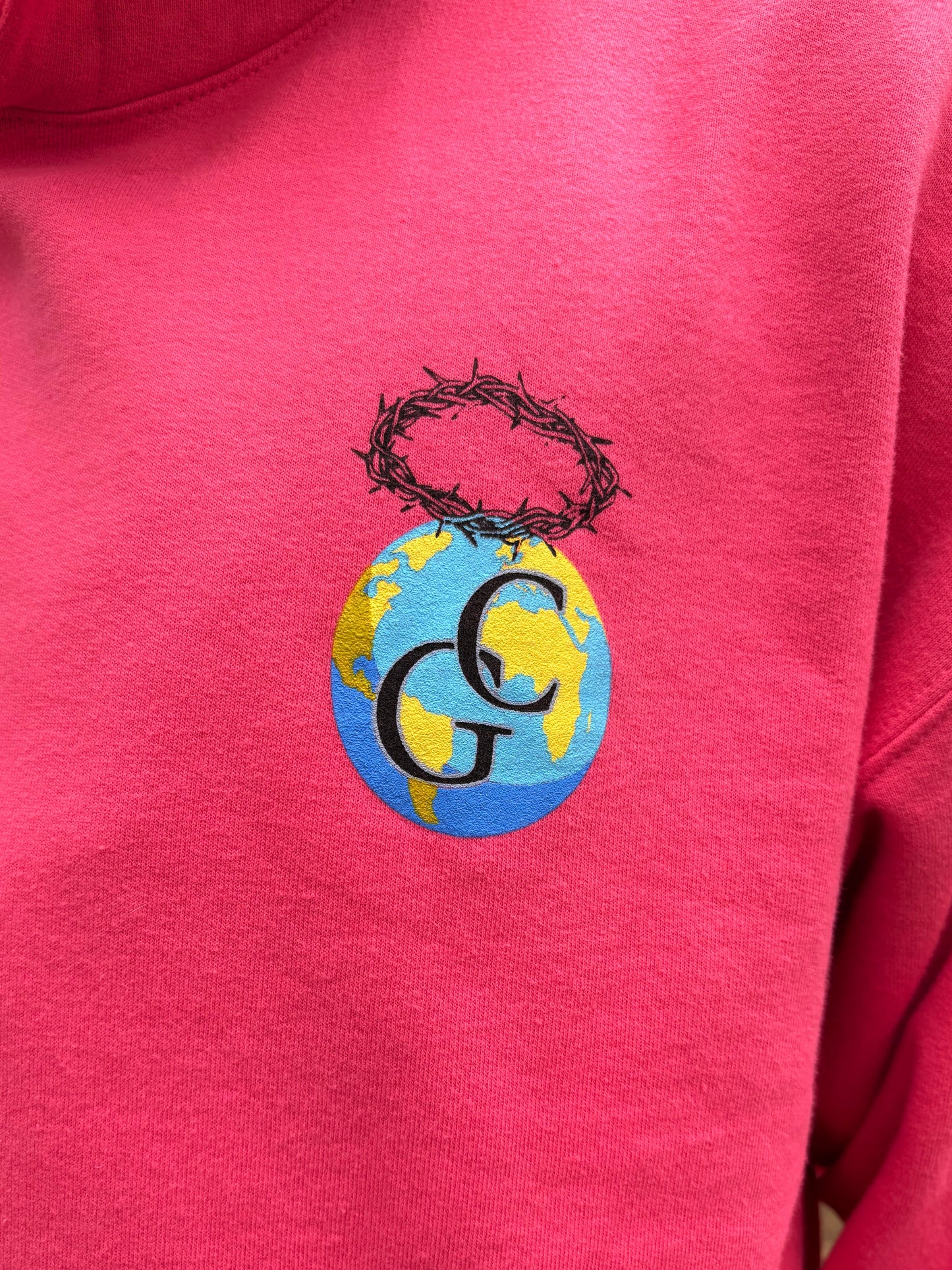 Globe of Christ Pink Hoodie