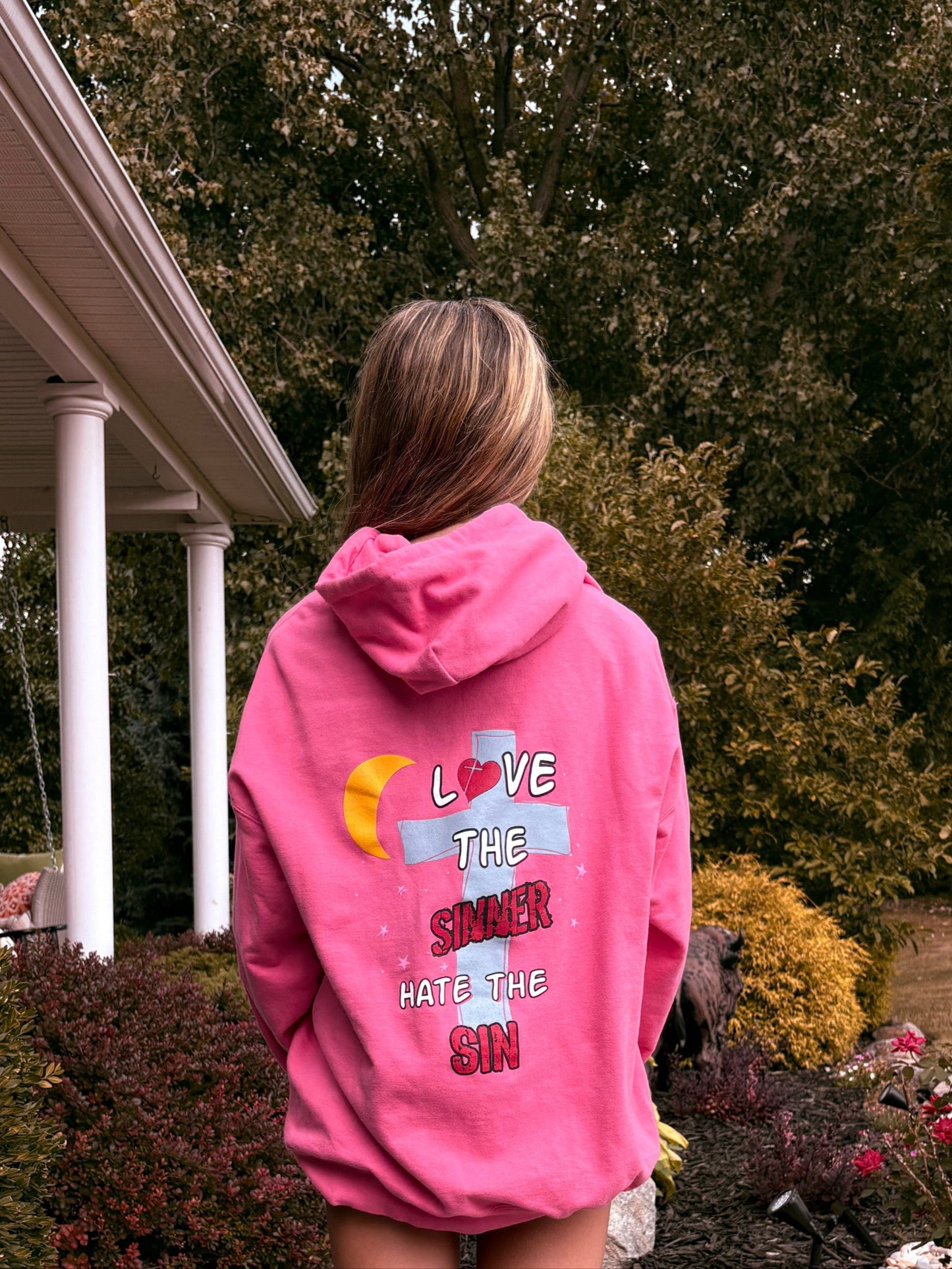 Globe of Christ Pink Hoodie